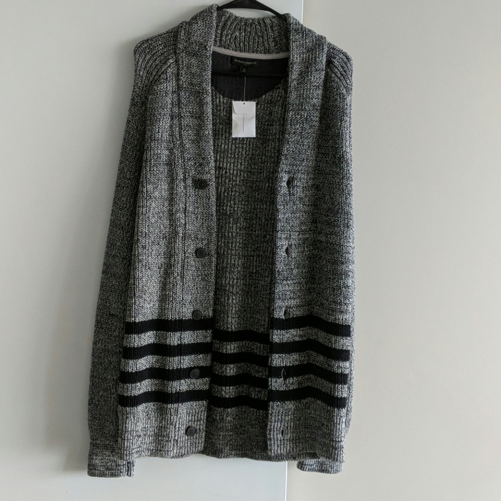 Men's Gray Cardigan